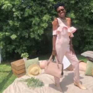 Chic Pink Ruffle Jumpsuit